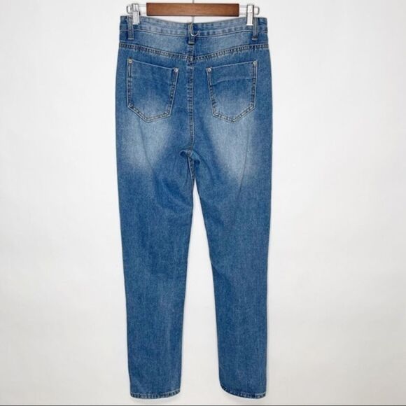 Nasty Gal High Rise Distressed Jeans Size 4 - Picture 3 of 8